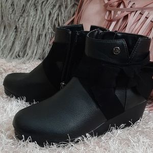 Girls Black Booties